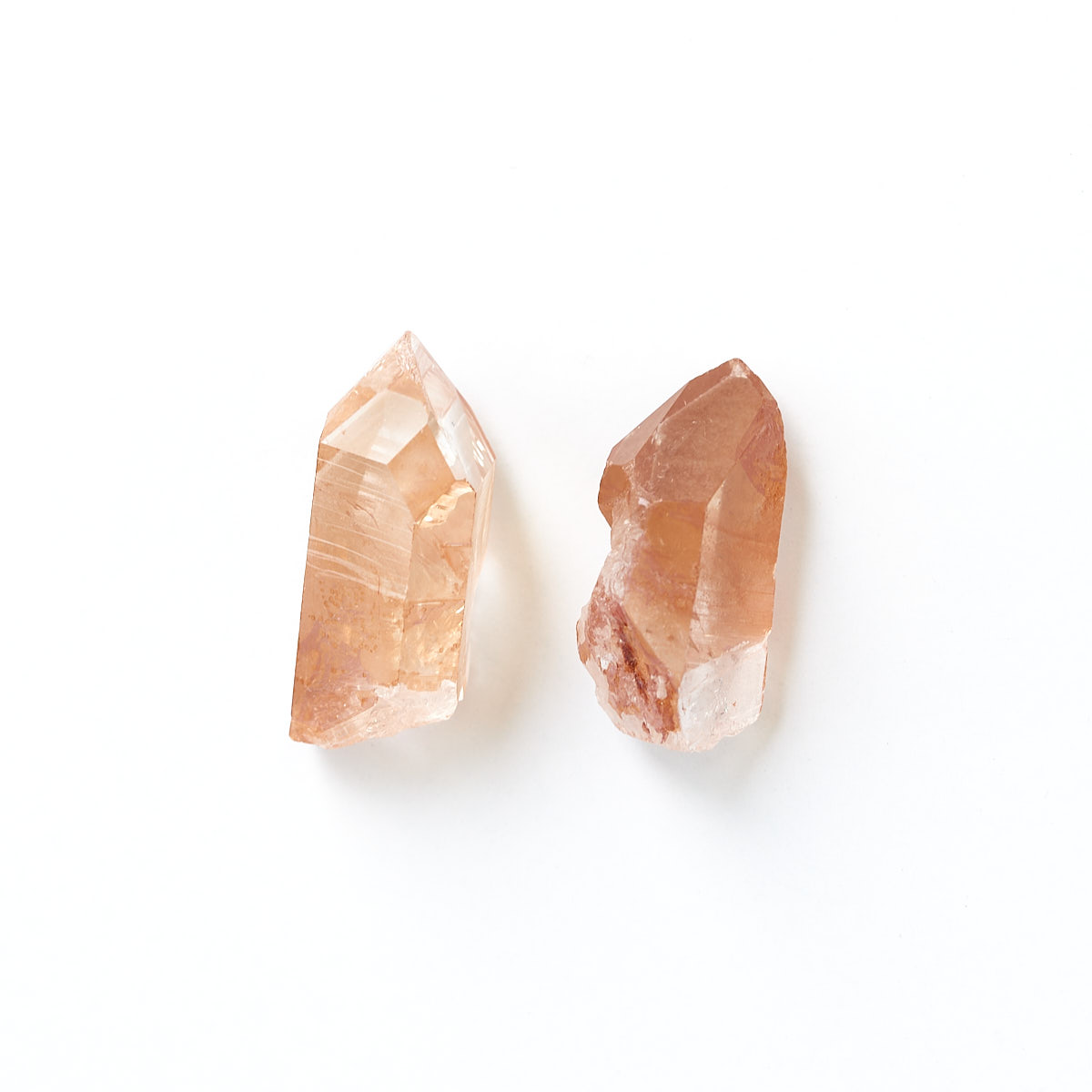 NATURAL Tangerine orange quartz small crystal point cluster Crystals The orange color is naturally caused by hematite Very HEALING!